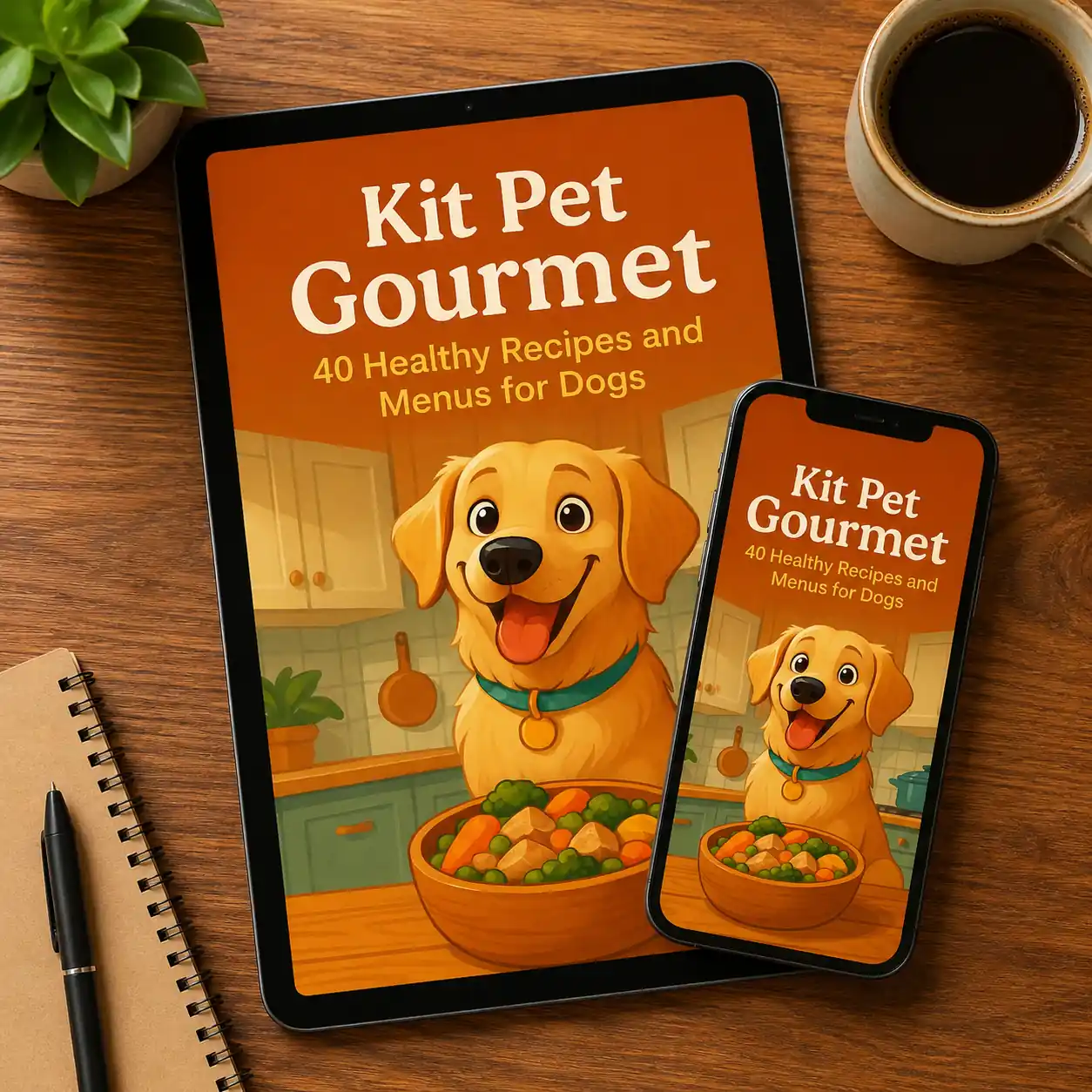 Kit Pet Gourmet digital guide mockup